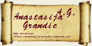 Anastasija Grandić vizit kartica